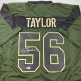 Autographed/Signed Lawrence Taylor NY Salute To Service Jersey Beckett BAS COA