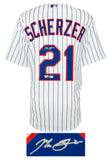 Max Scherzer Signed Mets White Nike Replica Baseball Jersey - (Fanatics COA)