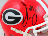 Sony Michel Autographed GA Bulldogs Speed Mini Helmet- Beckett W *Black