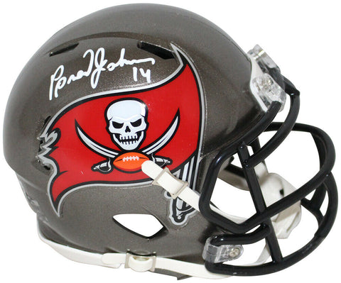 Brad Johnson Signed Tampa Bay Buccaneers 1997-13 Speed Mini Helmet BAS 34057