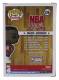 Magic Johnson Signed All Stars #136 Funko Pop Vinyl Figure w/ Red Sig BAS Wit