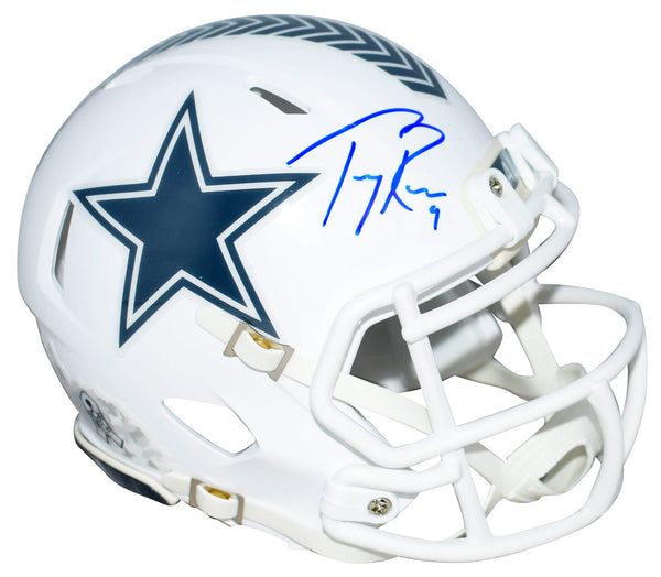 TONY ROMO SIGNED DALLAS COWBOYS SALUTE TO SERVICE III SPEED MINI HELMET BECKETT
