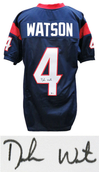 Deshaun Watson Dallas Texans Signed Navy Custom Football Jersey - BECKETT