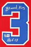 Bernard King "HOF '13" Authentic Signed Red Pro Style Jersey BAS Witnessed