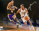 Allen Iverson Signed 16x20 Philadelphia 76ers Photo vs Kobe Bryant BAS ITP