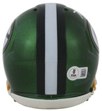 Packers Aaron Jones Authentic Signed Flash Speed Mini Helmet W/ Case BAS Witness