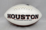 Lamar Miller Autographed Houston Texans Logo Football- JSA Witnessed Auth