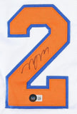 Miles McBride Signed New York Knicks White Jersey (Beckett) 2021 NBA Draft Pick