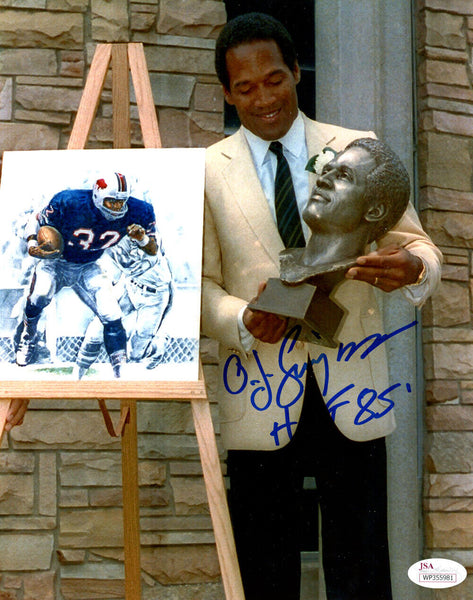 O.J. Simpson Autographed/Signed Buffalo Bills 8x10 Photo HOF JSA 48275