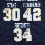 Stams, Pritchett & Stonebreaker Signed Notre Dame Irish Jersey (JSA Hologram)