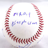 Dwight Gooden Autographed Rawlings OML Baseball w/ 4 Stats - Beckett W Hologram