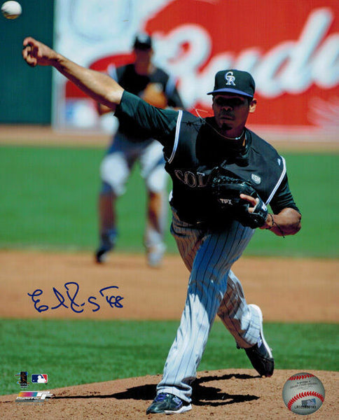 Esmil Rogers Autographed/Signed Colorado Rockies 8x10 Photo 15340