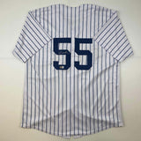 Autographed/Signed Hideki Matsui New York Pinstripe Jersey Beckett BAS COA