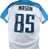 Derrick Mason Autographed White Pro Style Jersey w/3 Insc.-Beckett W Hologram