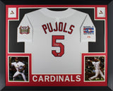 Albert Pujols Autographed St Louis Cardinals Baseball Framed Jersey TRISTAR