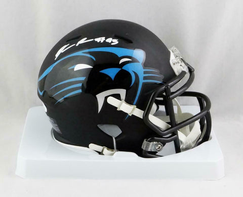 Derrick Brown Autographed Carolina Panthers AMP Speed Mini Helmet - JSA W Auth