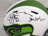 STEVE LARGENT ZORN AUTOGRAPHED SEAHAWKS LUNAR ECLIPSE FULL SIZE AUTHENTIC HELMET