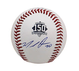 Marcell Ozuna Signed Atlanta Braves Rawlings 150th Anniversary Edition Baseball