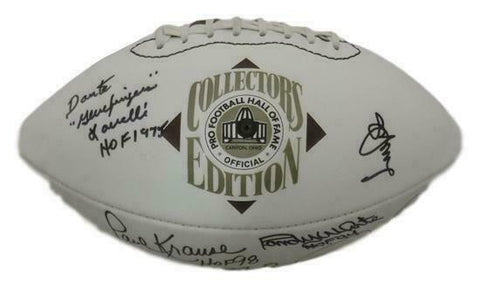 Hall Of Fame Autographed Collectors Edition Logo Football 18 Sigs JSA 15681