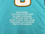 JACKSONVILLE JAGUARS MARK BRUNELL AUTOGRAPHED TEAL STAT JERSEY BECKETT QR 234539