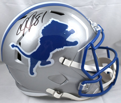 Calvin Johnson Autographed Lions F/S 83-02 Speed Helmet- Beckett W Hologram