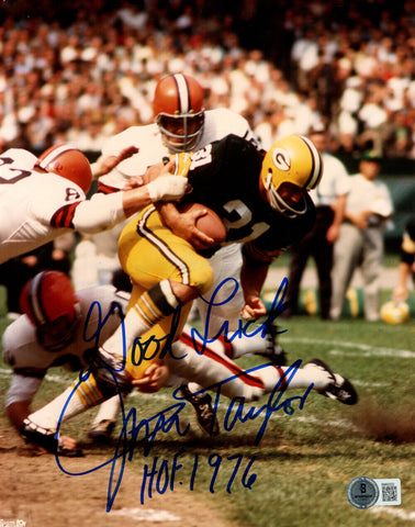 Jim Taylor Autographed Green Bay Packers 8x10 Photo 2 Insc Beckett 47834