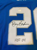 Barry Sanders Autographed Detroit Lions Signed Mitchell & Ness Jersey HOF JSA