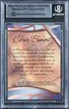 Chris Benoit Signed 2004 Fleer WWE Divine Divas 2005 #76 Card BAS Slabbed