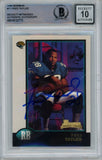 Fred Taylor Autographed 1998 Bowman #11 Grade 10 Trading Card Beckett 43940