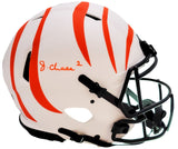 JA'MARR CHASE AUTO BENGALS LUNAR ECLIPSE FULL SIZE AUTH HELMET BECKETT 205623