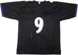 BALTIMORE RAVENS JUSTIN TUCKER AUTOGRAPHED SIGNED BLACK JERSEY JSA STOCK #232736