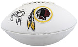 Redskins John Riggins Signed Rawlings White Panel Logo Football W/ Case BAS Wit