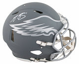 Eagles A.J. Brown Signed Slate Full Size Speed Proline Helmet W/ Case BAS Wit