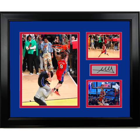 Framed Mac McClung 2023 Slam Dunk Contest Facsimile Auto 15"x12" 3 Photo Collage