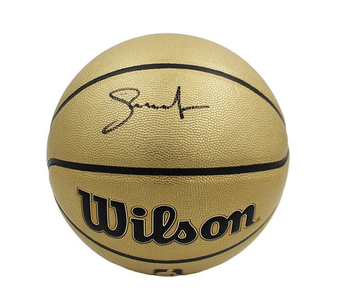 Steve Nash Signed Phoenix Suns Wilson Gold NBA Basketball