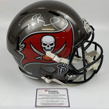 Autographed/Signed Tom Brady Buccaneers Full Size FS Replica Helmet Fanatics COA