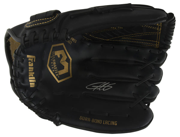 Derrek Lee Signed Franklin Fieldmaster Black Baseball Fielders Glove - (SS COA)