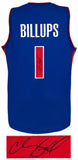 Chauncey Billups (PISTONS) Signed Blue Custom Basketball Jersey - (SCHWARTZ COA)