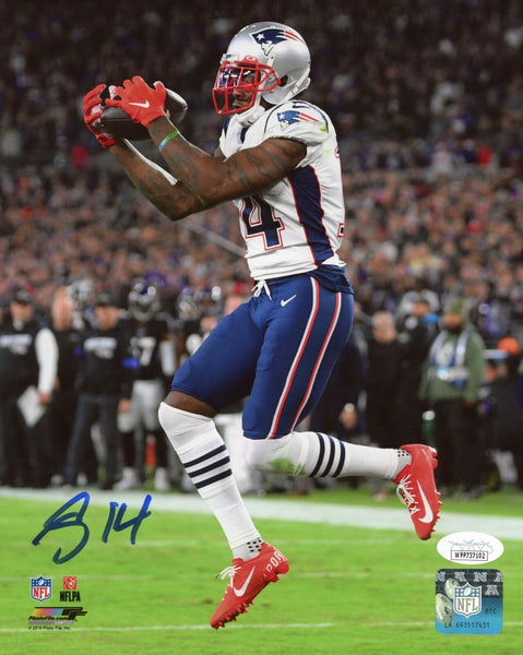 Mohamed Sanu New England Patriots Signed 8x10 Photo 1st TD JSA