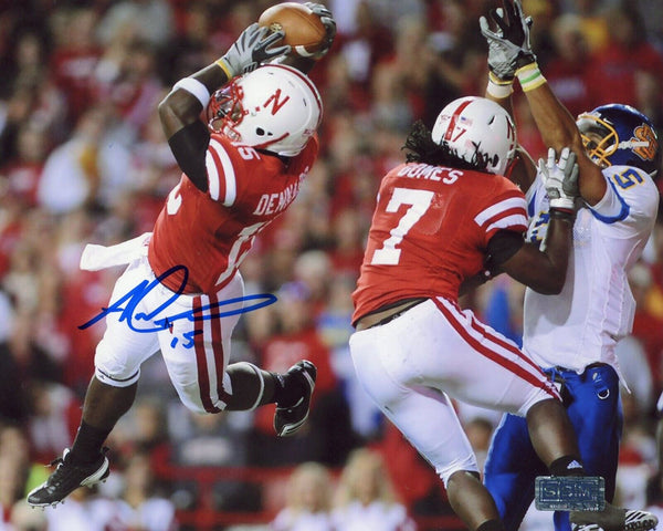 ALFONZO DENNARD SIGNED AUTOGRAPHED NEBRASKA CORNHUSKERS 8x10 PHOTO COA