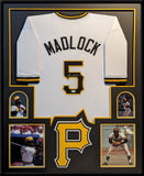 FRAMED PITTSBURGH PIRATES BILL MADLOCK AUTOGRAPHED SIGNED JERSEY JSA COA