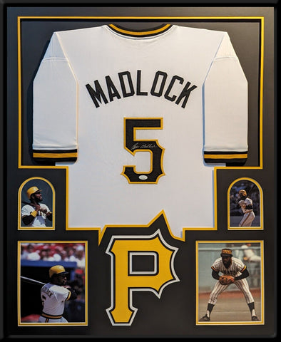 FRAMED PITTSBURGH PIRATES BILL MADLOCK AUTOGRAPHED SIGNED JERSEY JSA COA