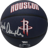 Clyde Drexler Autographed/Signed Houston Rockets Basketball Beckett 47184