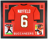 Baker Mayfield Signed Tampa Bay Buccaneers 35x43 Framed Jersey (JSA) Bucs Q.B.