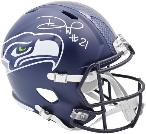 DEVON WITHERSPOON AUTOGRAPHED SEAHAWKS BLUE FULL SIZE HELMET MCS 235440