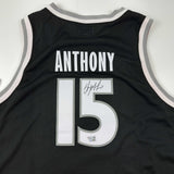 Autographed/Signed Carmelo Anthony Syracuse Orange Black Jersey Fanatics COA