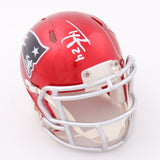 Ty Law Signed New England Patriots Flash Alternate Speed Mini Helmet (Beckett)