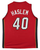 Udonis Haslem Authentic Signed Red Pro Style Jersey Autographed BAS Witnessed