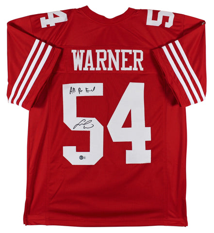 Fred Warner "All-Pro Fred" Authentic Signed Red Pro Style Jersey BAS