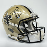 DREW BREES AUTOGRAPHED SIGNED SB MVP NEW ORLEAN SAINTS FS REPLICA HELMET BECKETT